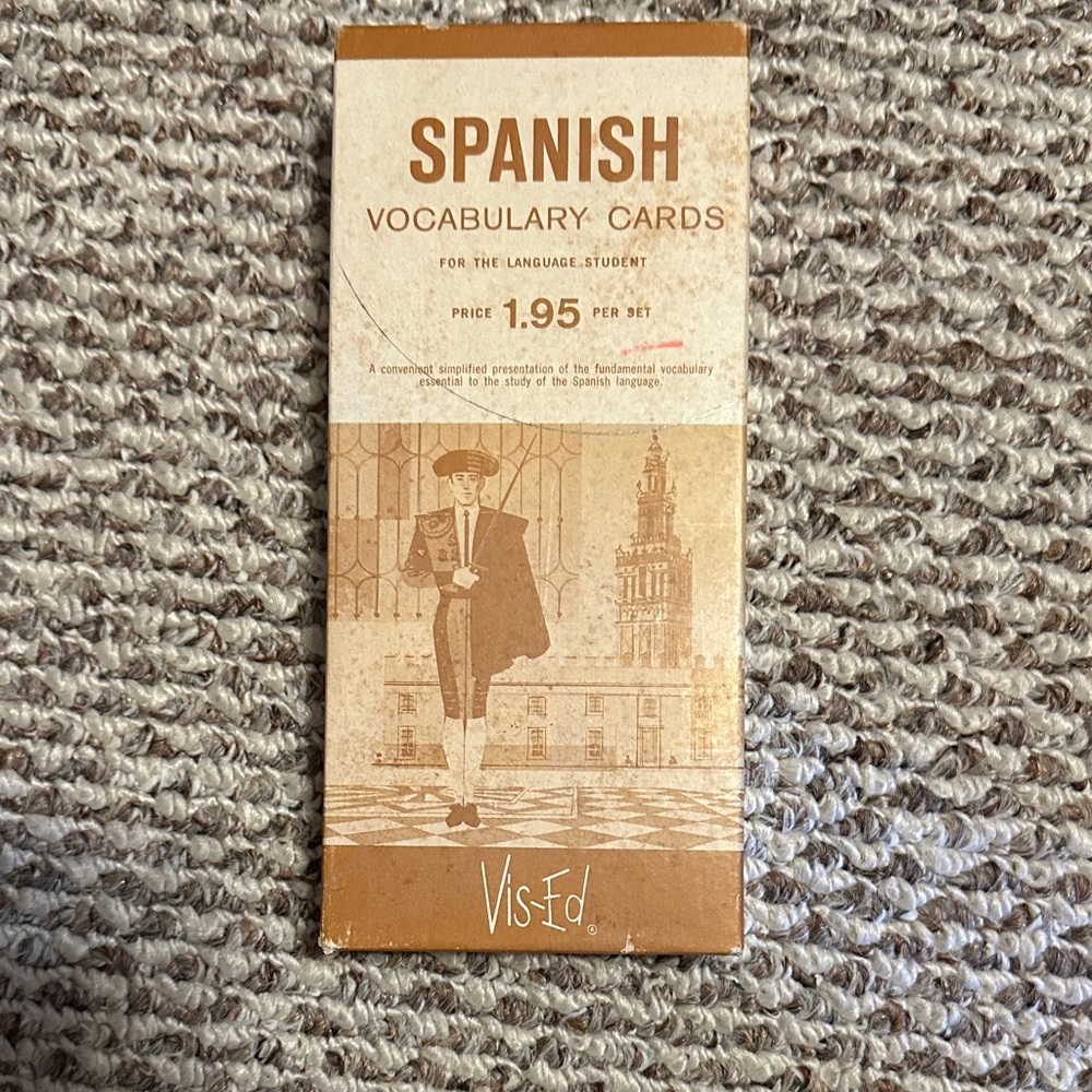 Spanish Vocabulary Cards - Brown